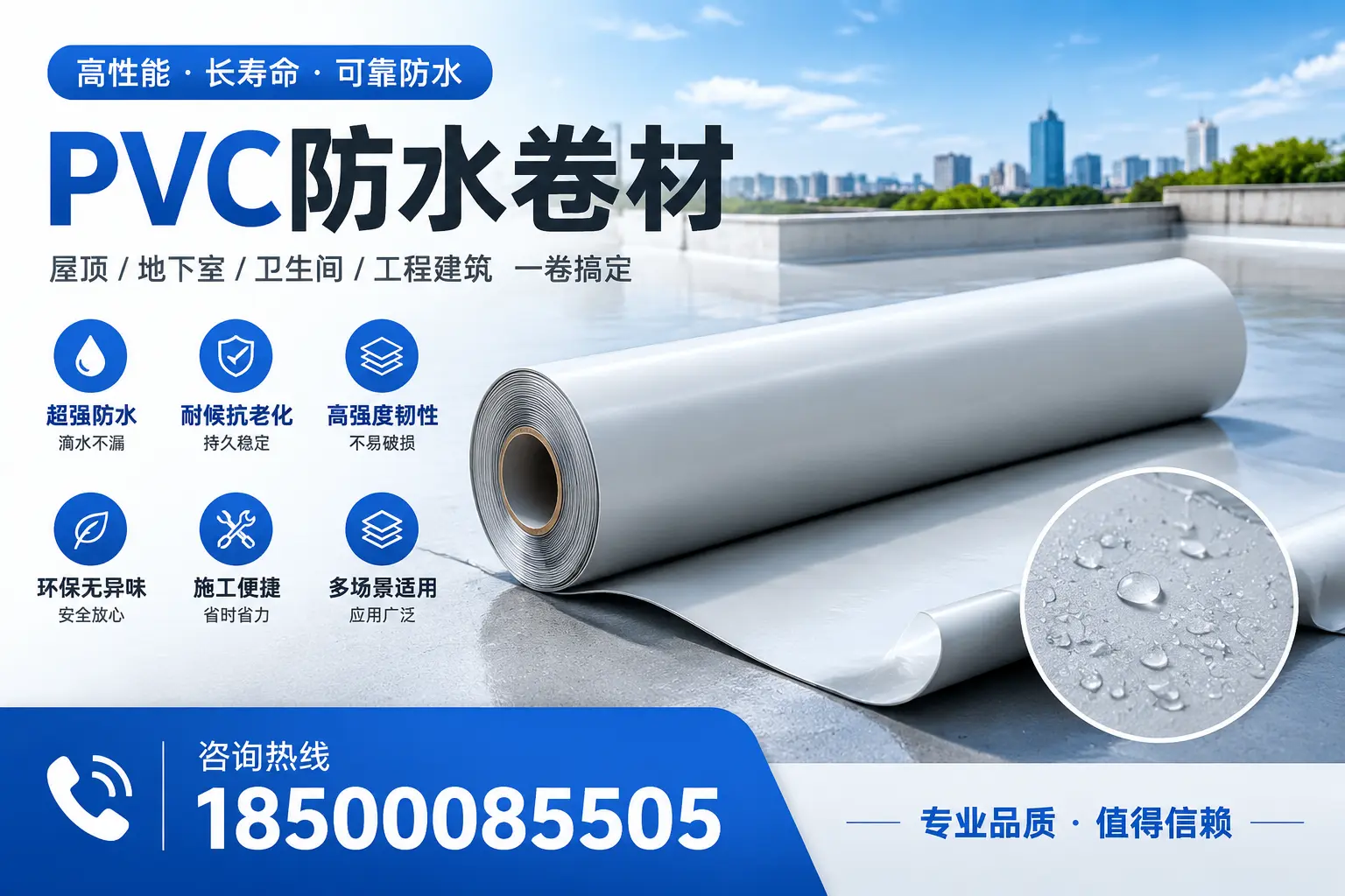 PVC防水卷材的防水效果评测，适合阿勒泰的科学依据